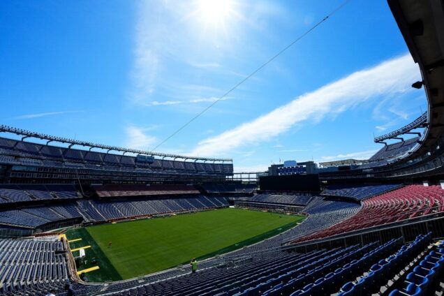 Gilette Stadium outside Boston USA Boston25news com