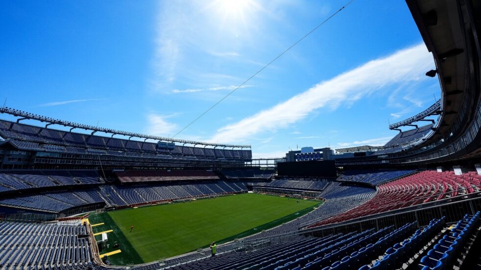 Gilette Stadium outside Boston USA Boston25news com